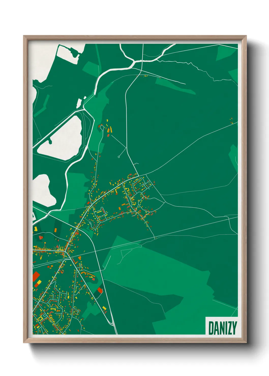 Une affiche de carte sur Danizy