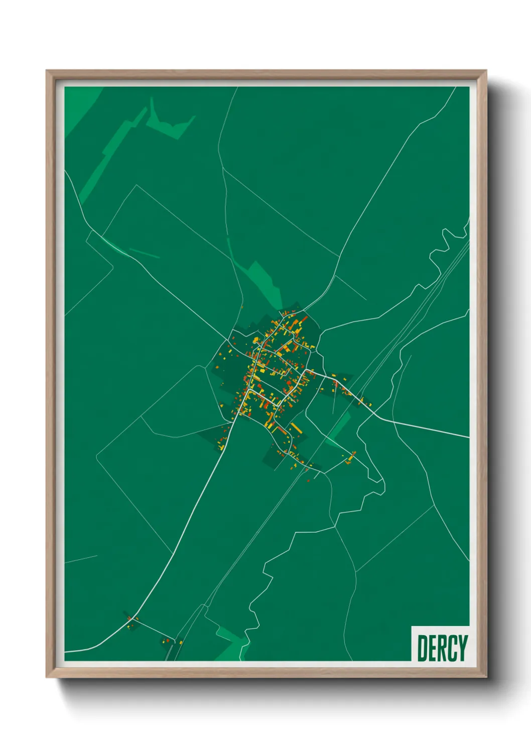 Une affiche de carte sur Dercy