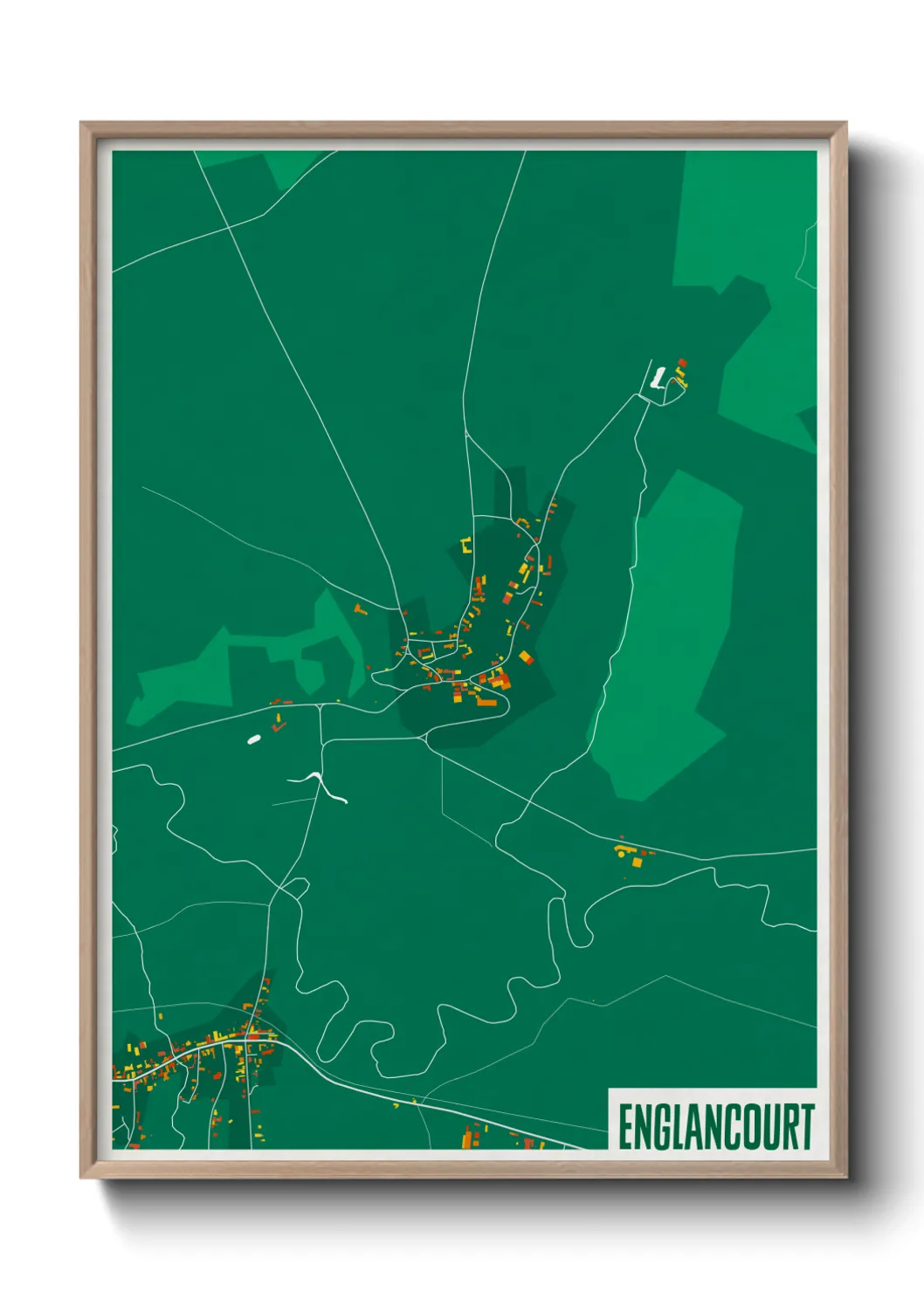 Une affiche de carte sur Englancourt