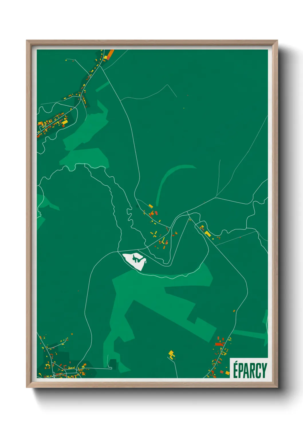 Une affiche de carte sur Éparcy