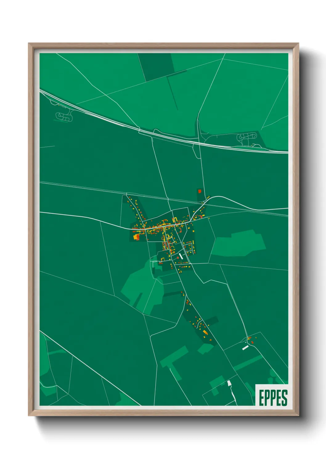 Une affiche de carte sur Eppes