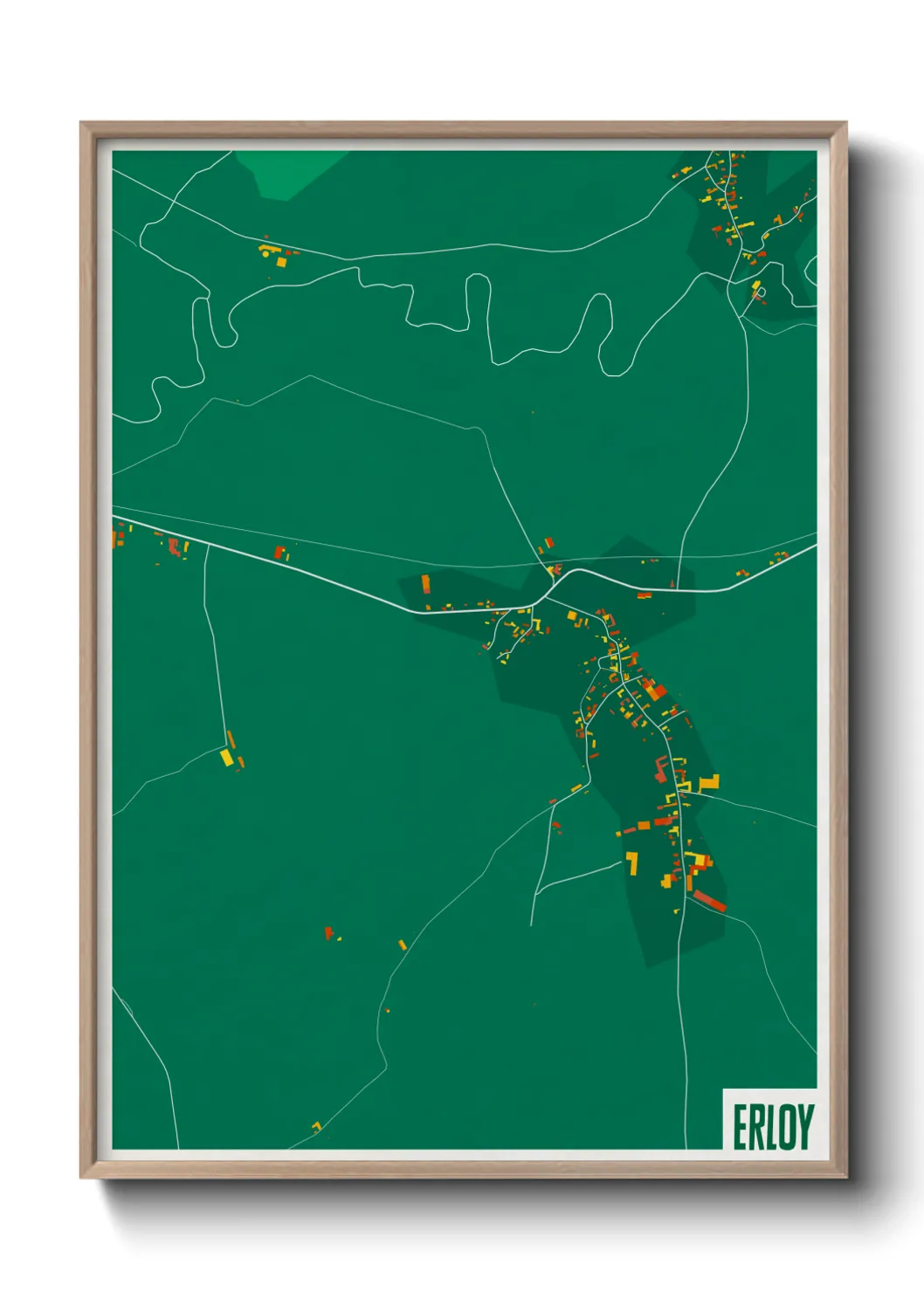 Une affiche de carte sur Erloy