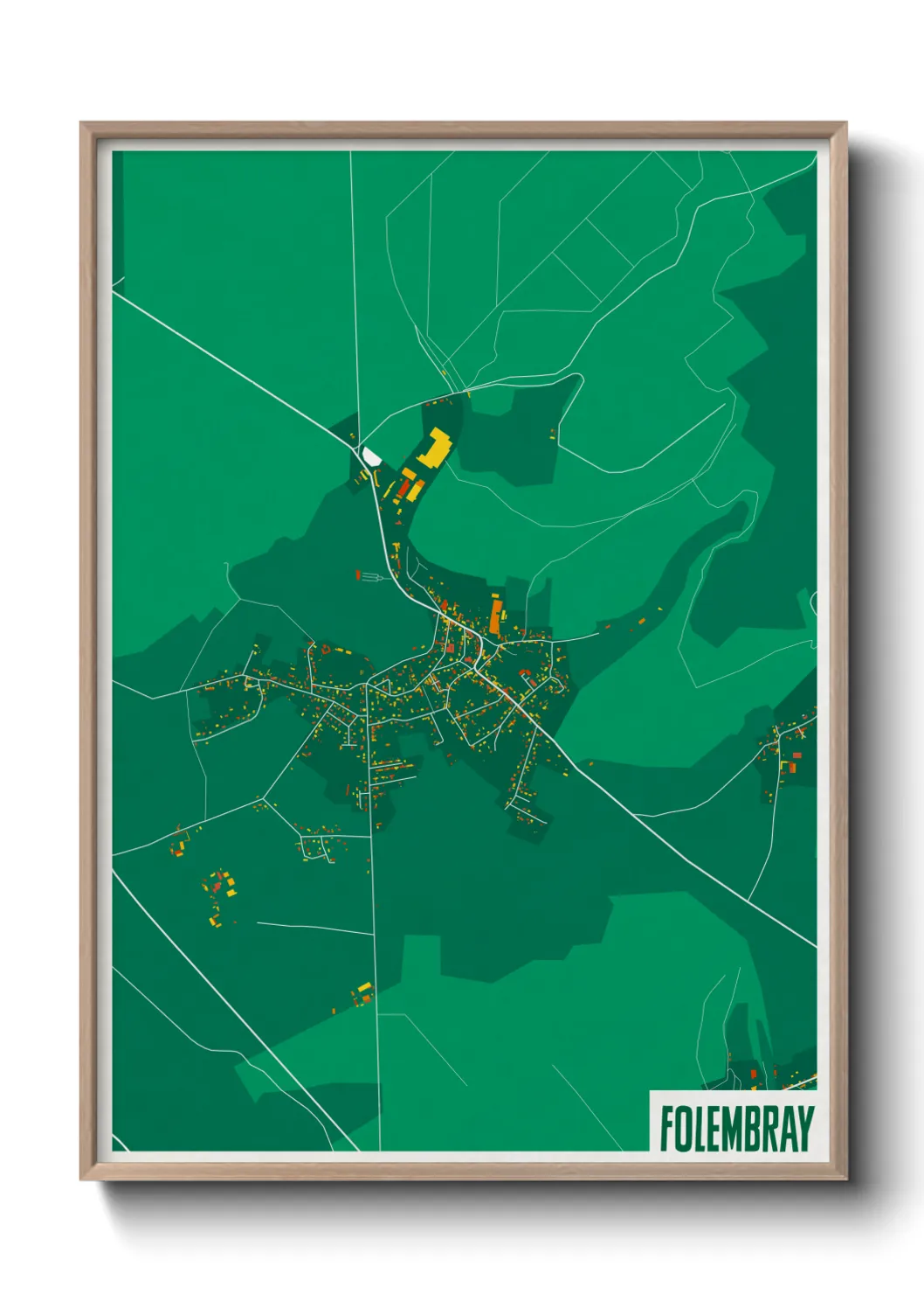 Une affiche de carte sur Folembray