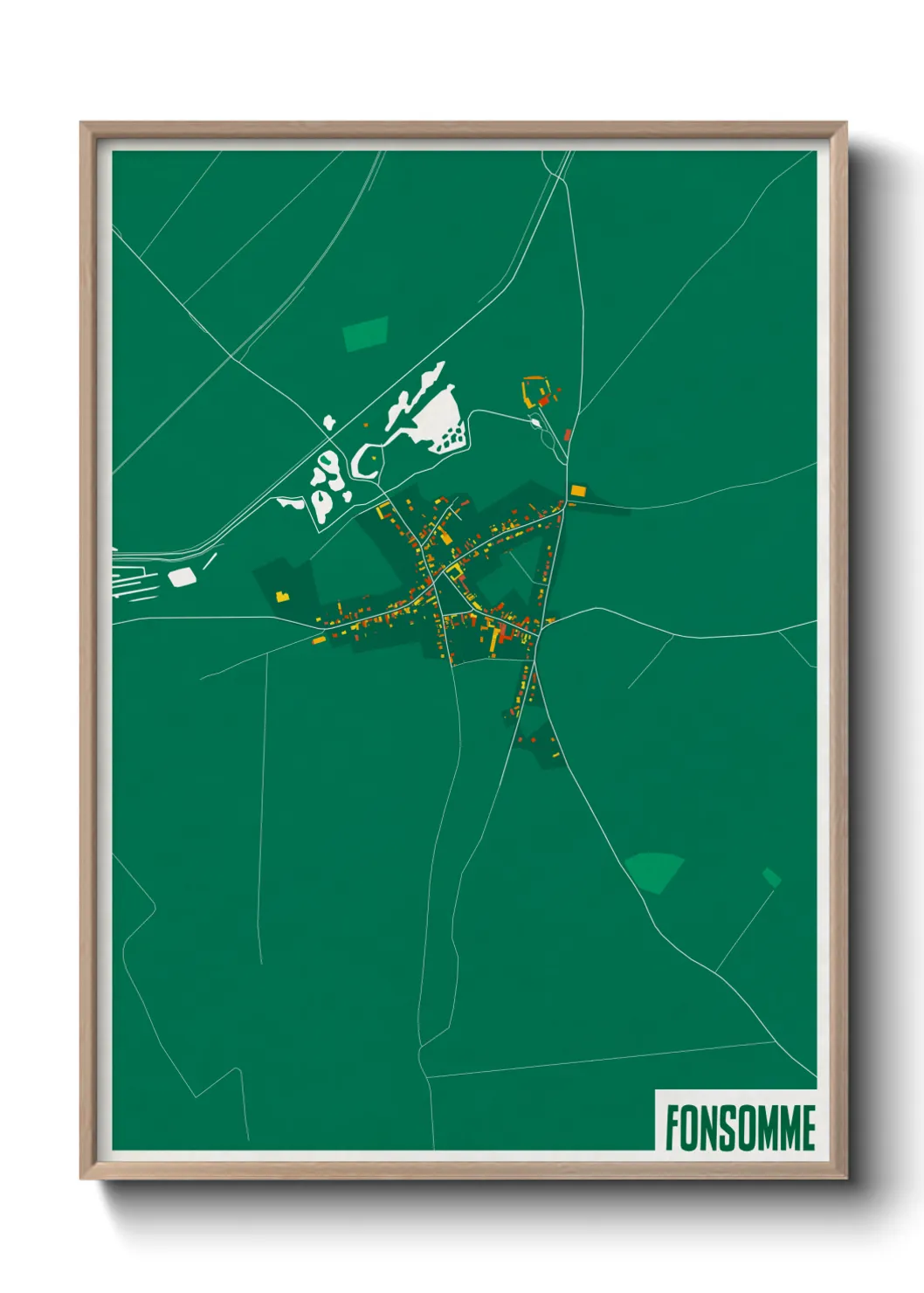 Une affiche de carte sur Fonsomme