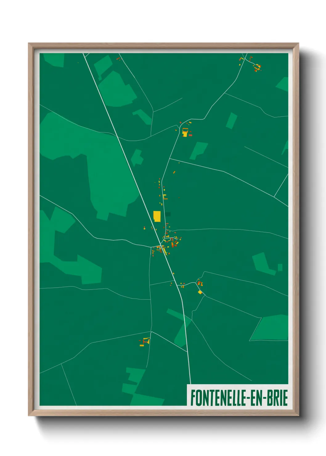 Une affiche de carte sur Fontenelle-en-Brie