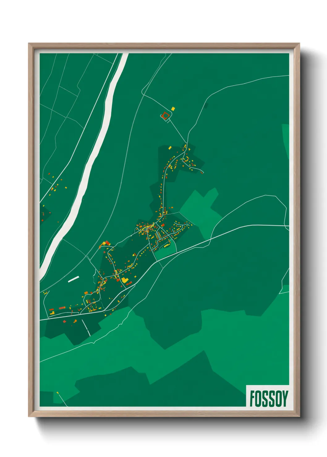 Une affiche de carte sur Fossoy