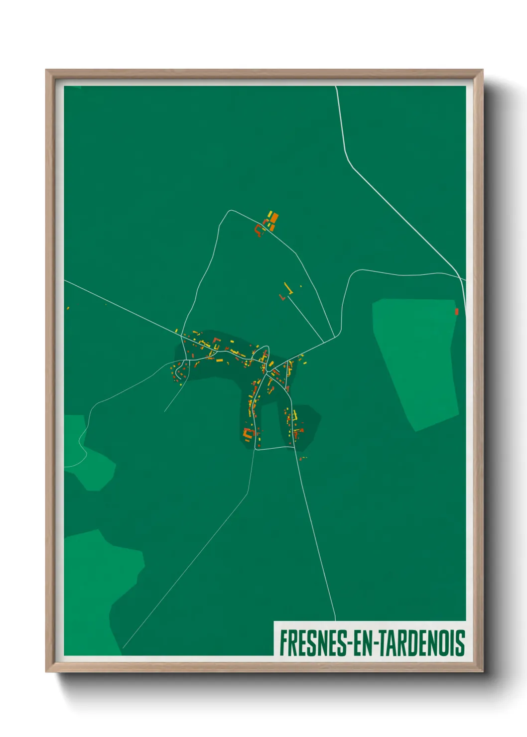 Une affiche de carte sur Fresnes-en-Tardenois