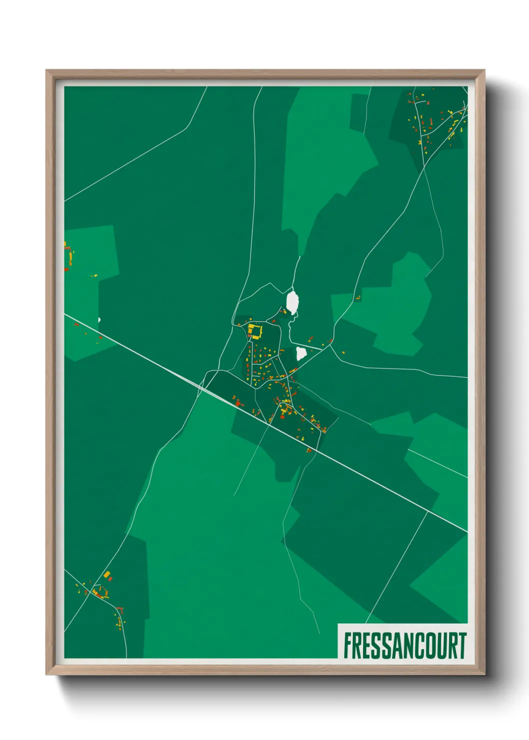 Une affiche de carte sur Fressancourt