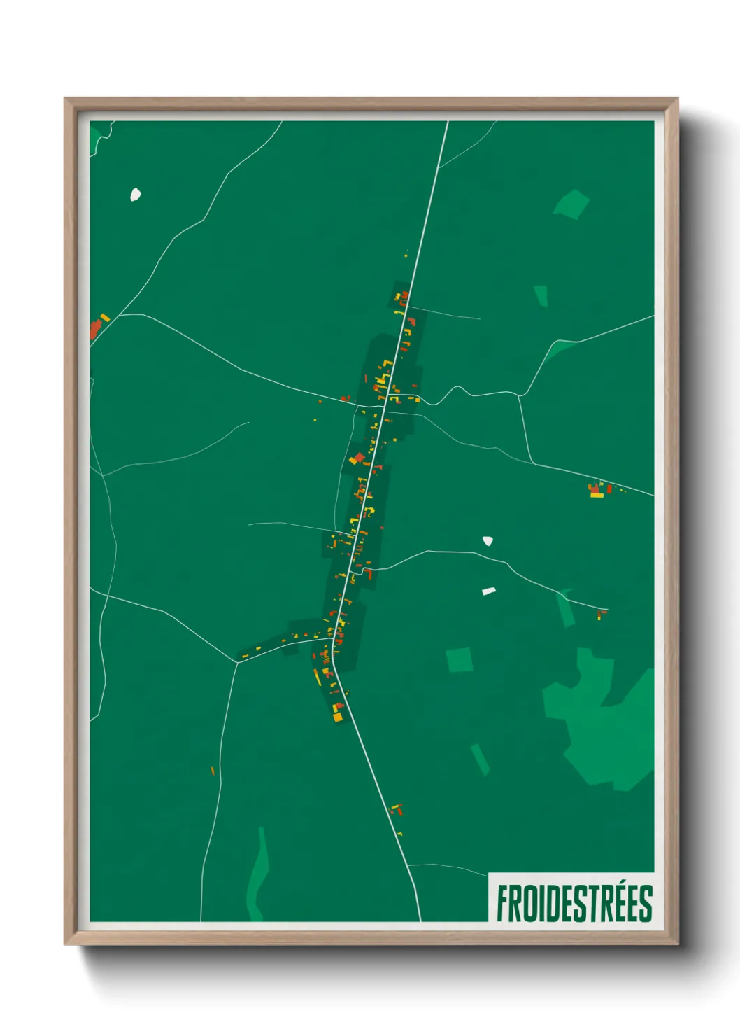 Une affiche de carte sur Froidestrées