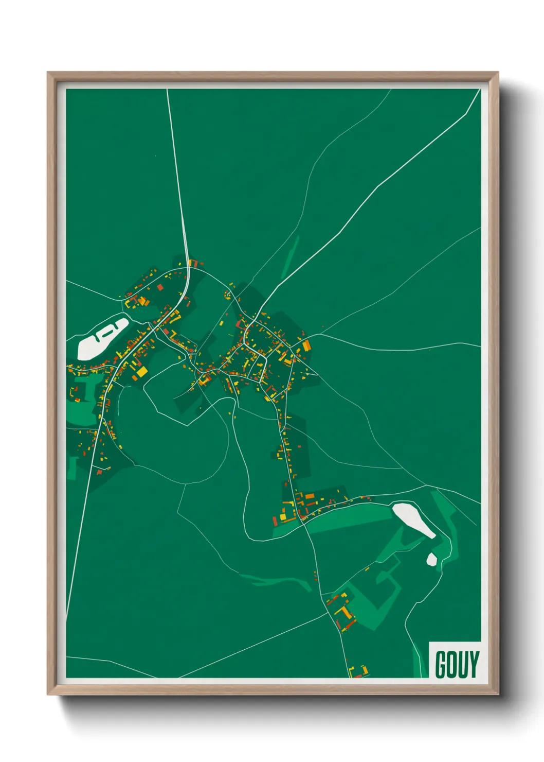 Une affiche de carte sur Gouy