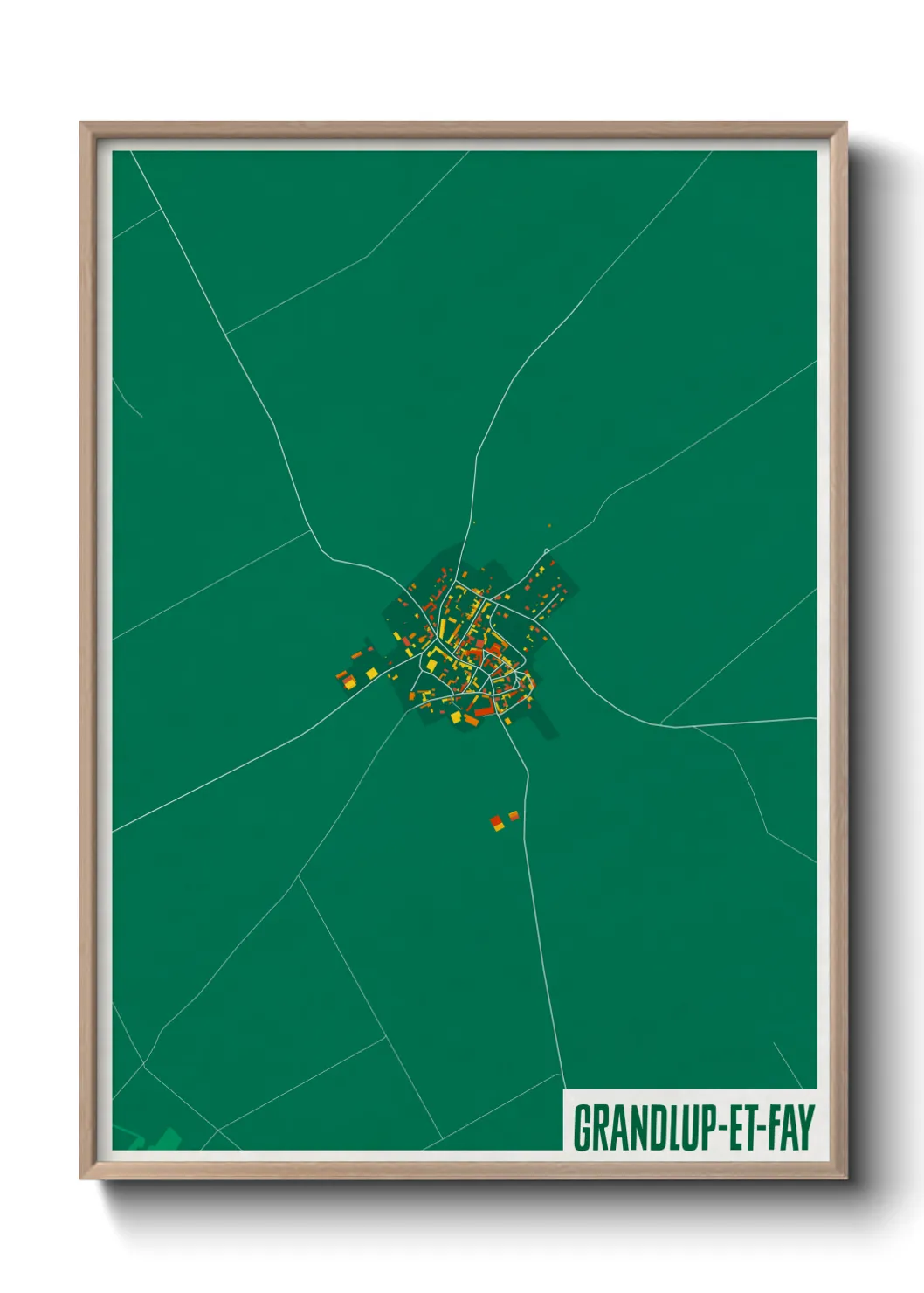 Une affiche de carte sur Grandlup-et-Fay