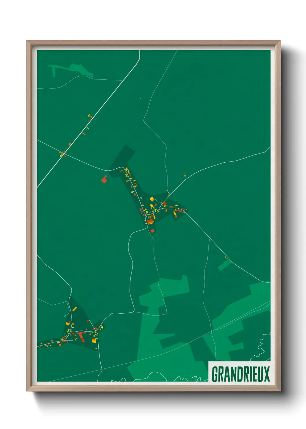 Une affiche de carte sur Grandrieux