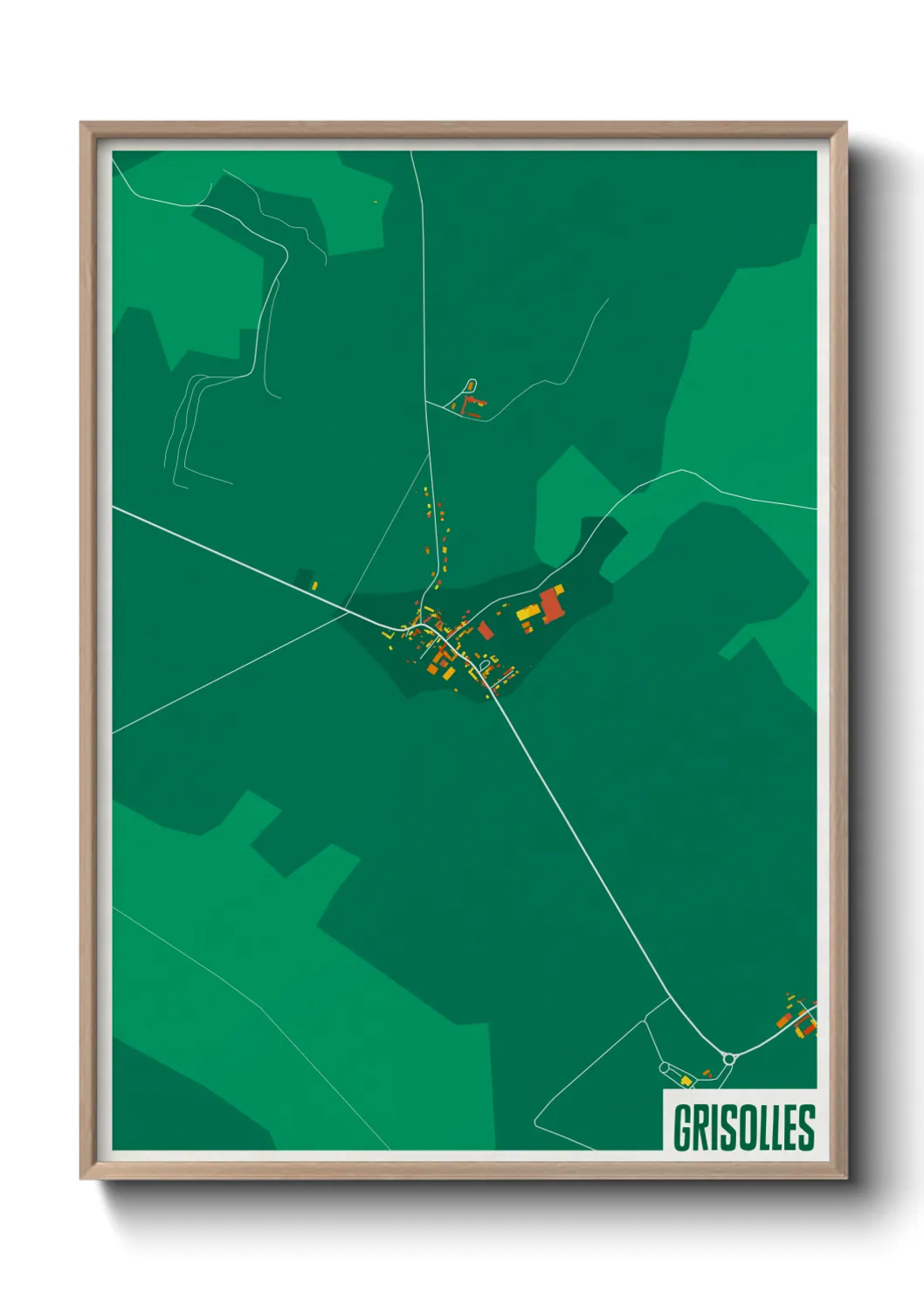 Une affiche de carte sur Grisolles