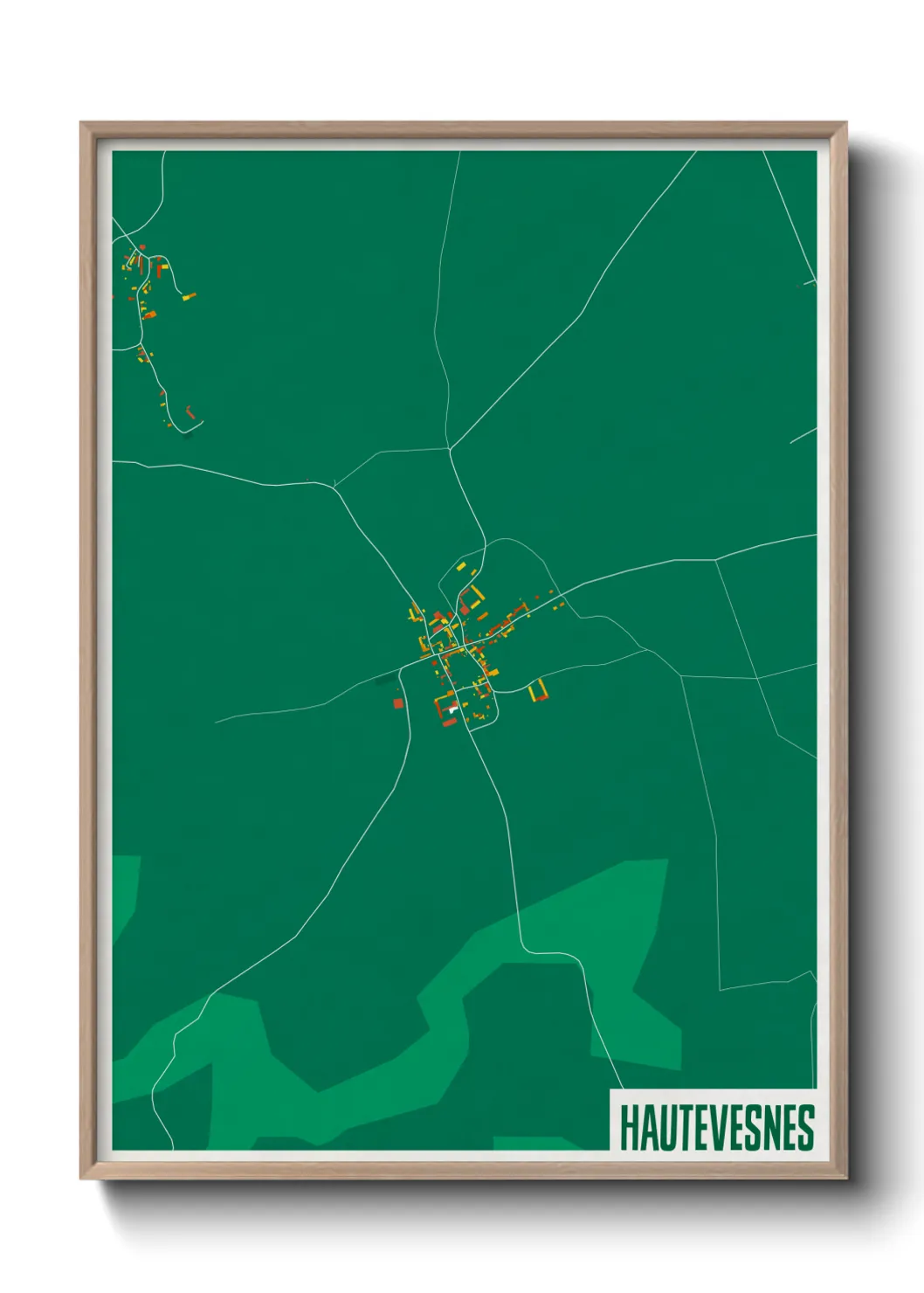 Une affiche de carte sur Hautevesnes