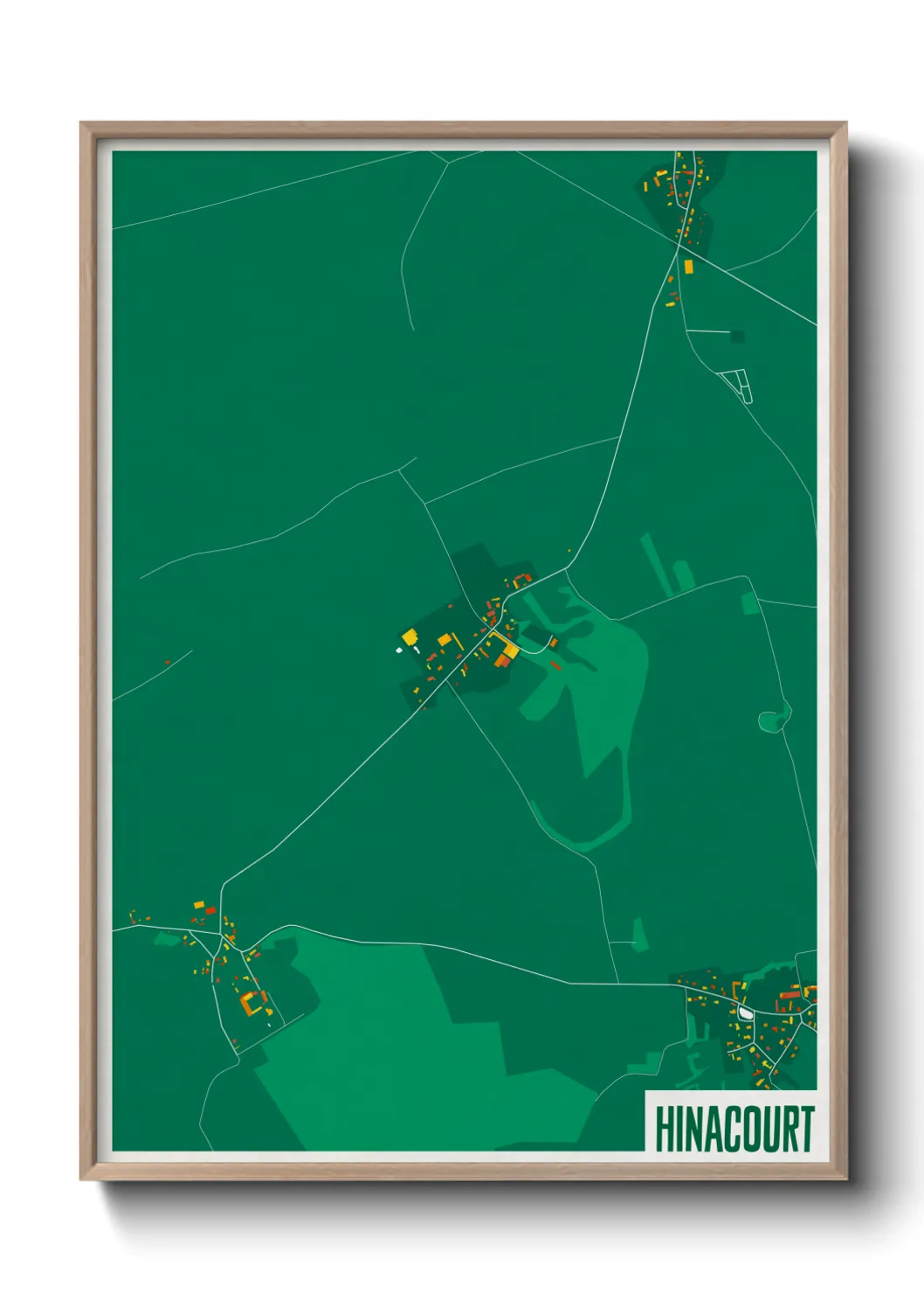 Une affiche de carte sur Hinacourt