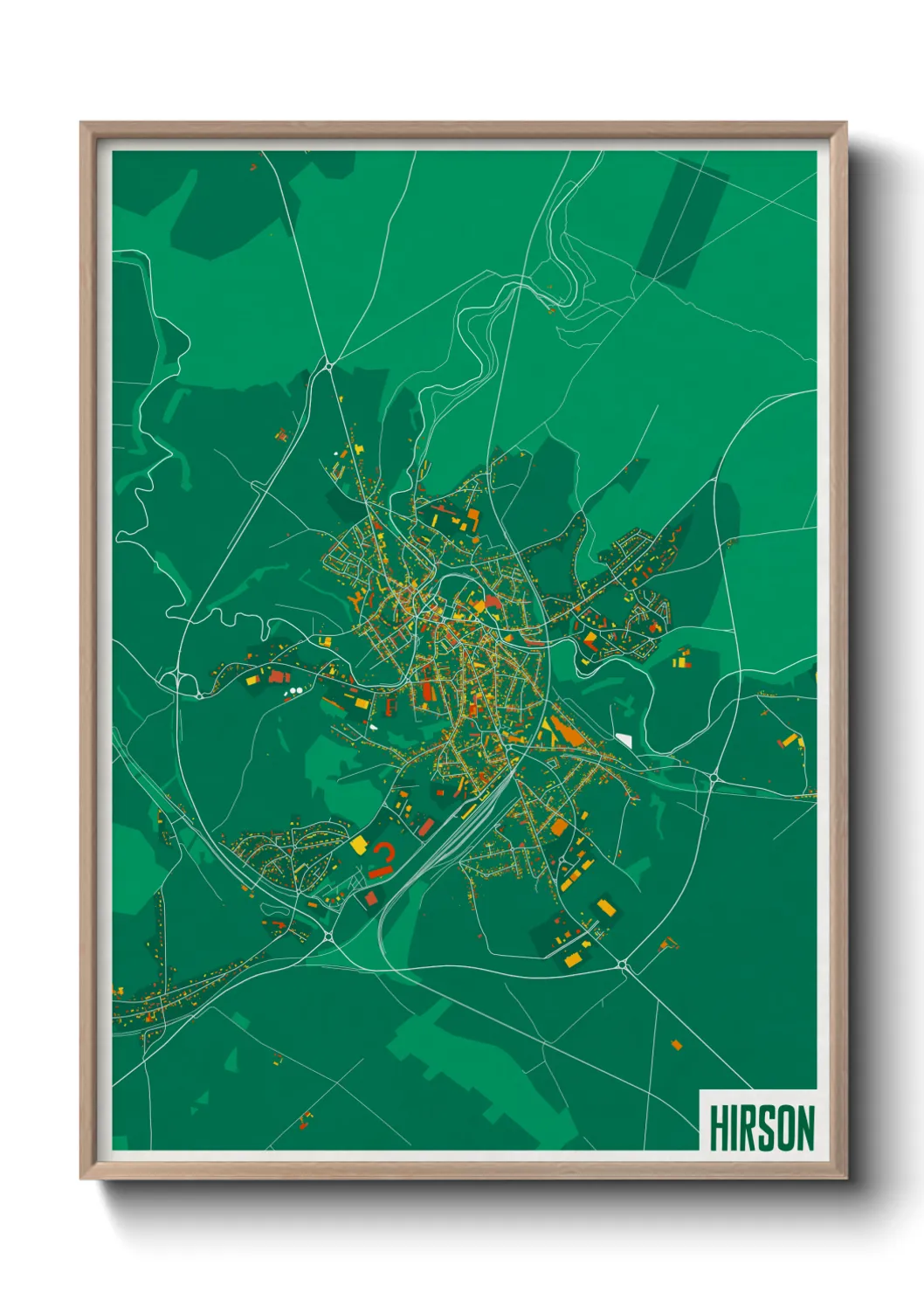 Une affiche de carte sur Hirson