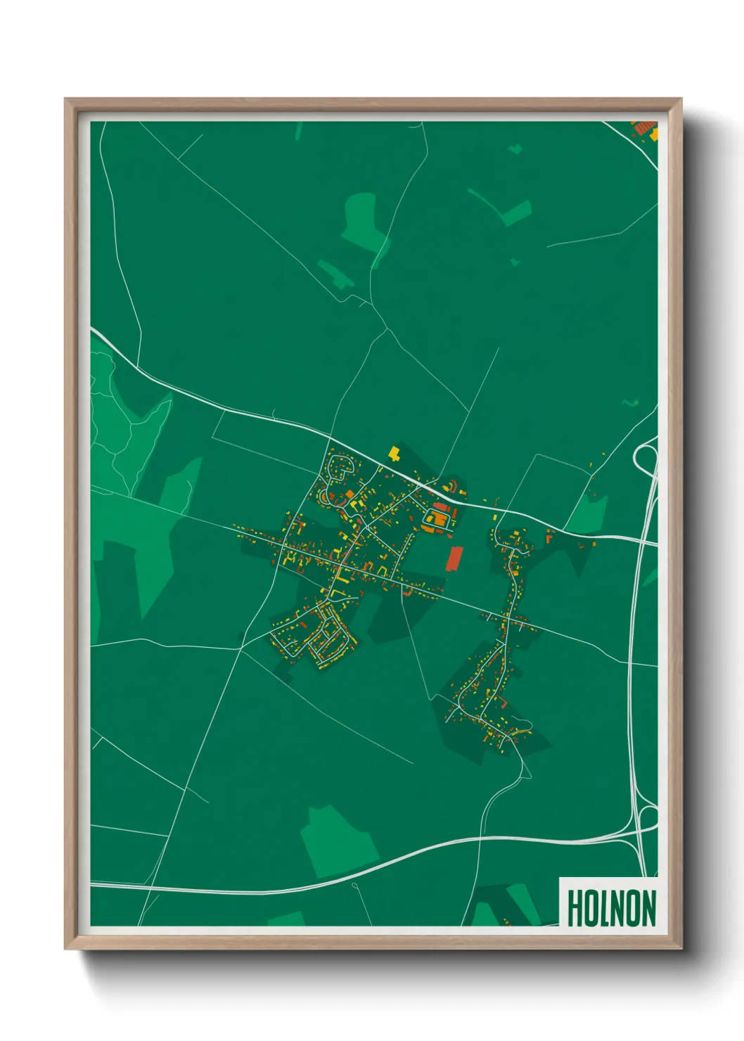 Une affiche de carte sur Holnon