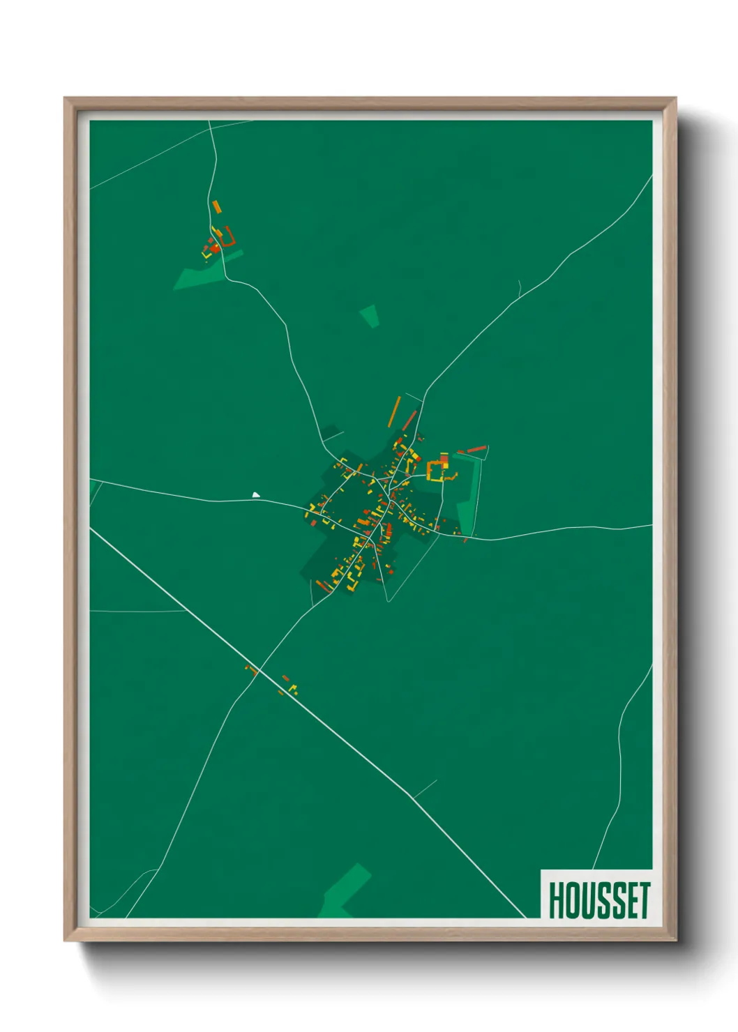 Une affiche de carte sur Housset