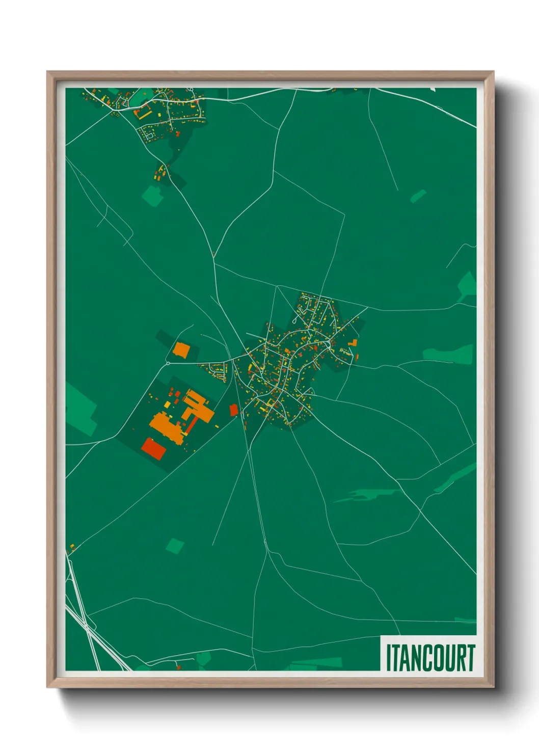 Une affiche de carte sur Itancourt