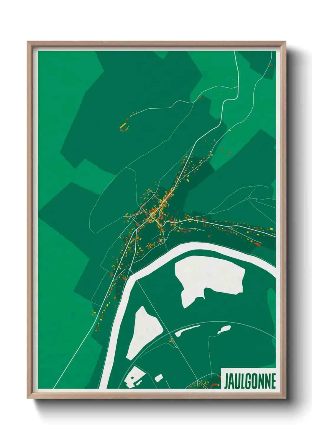 Une affiche de carte sur Jaulgonne