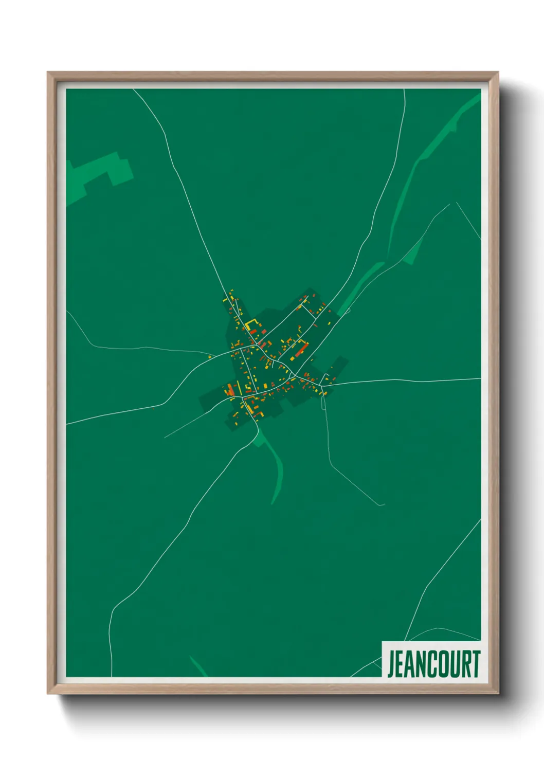 Une affiche de carte sur Jeancourt