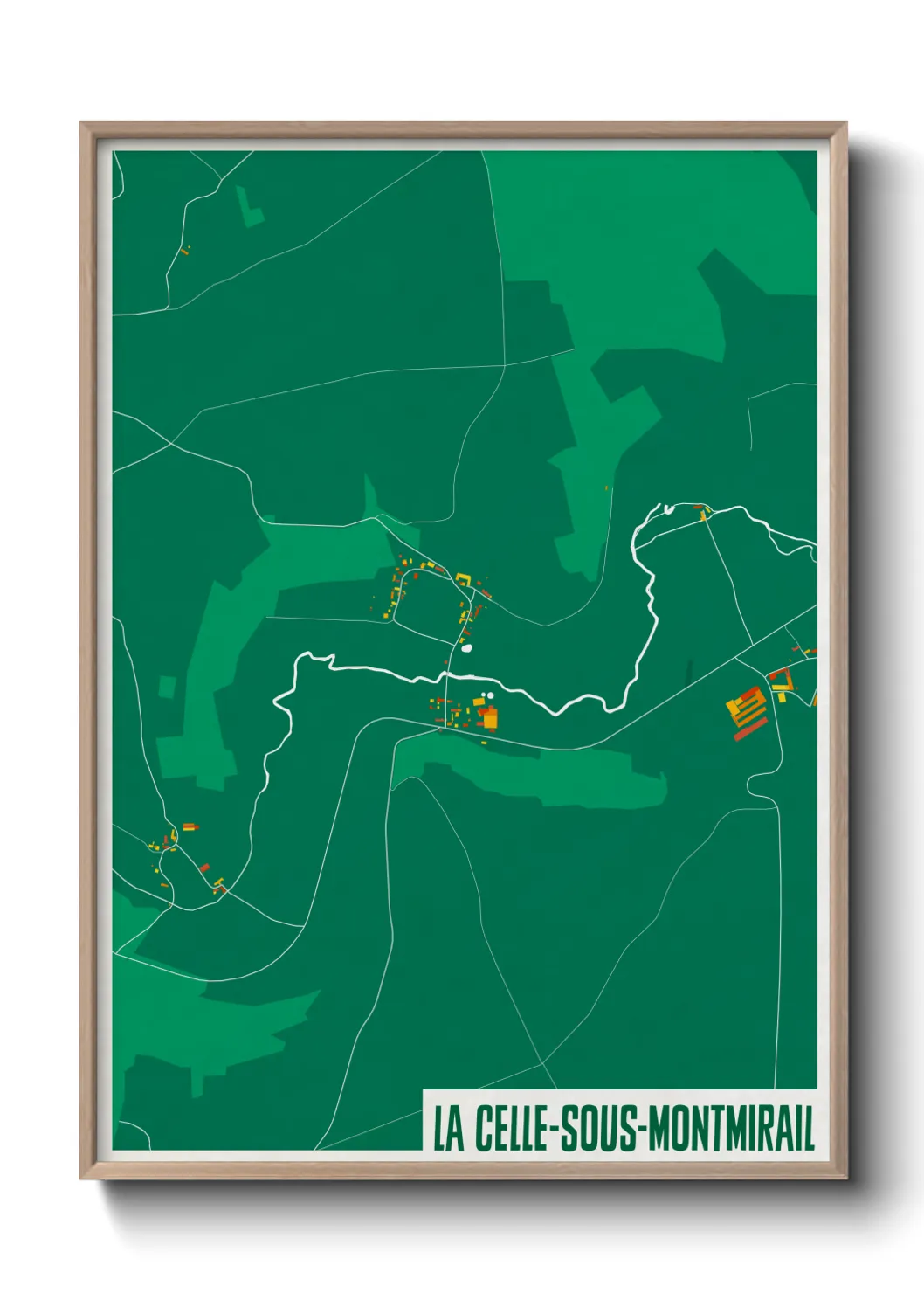 Une affiche de carte sur La Celle-sous-Montmirail