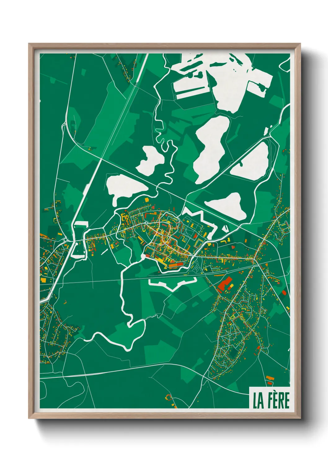 Une affiche de carte sur La Fère