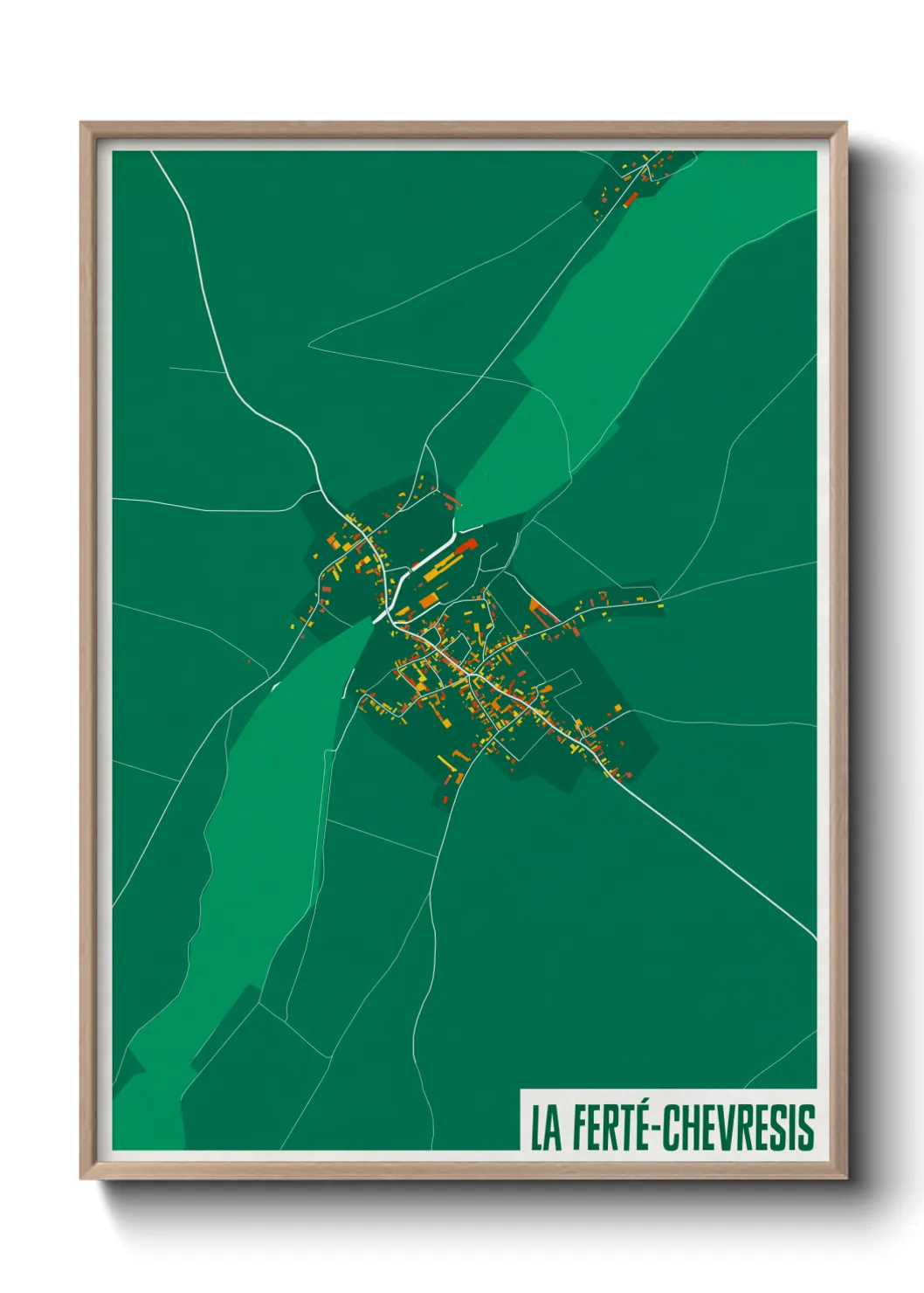 Une affiche de carte sur La Ferté-Chevresis