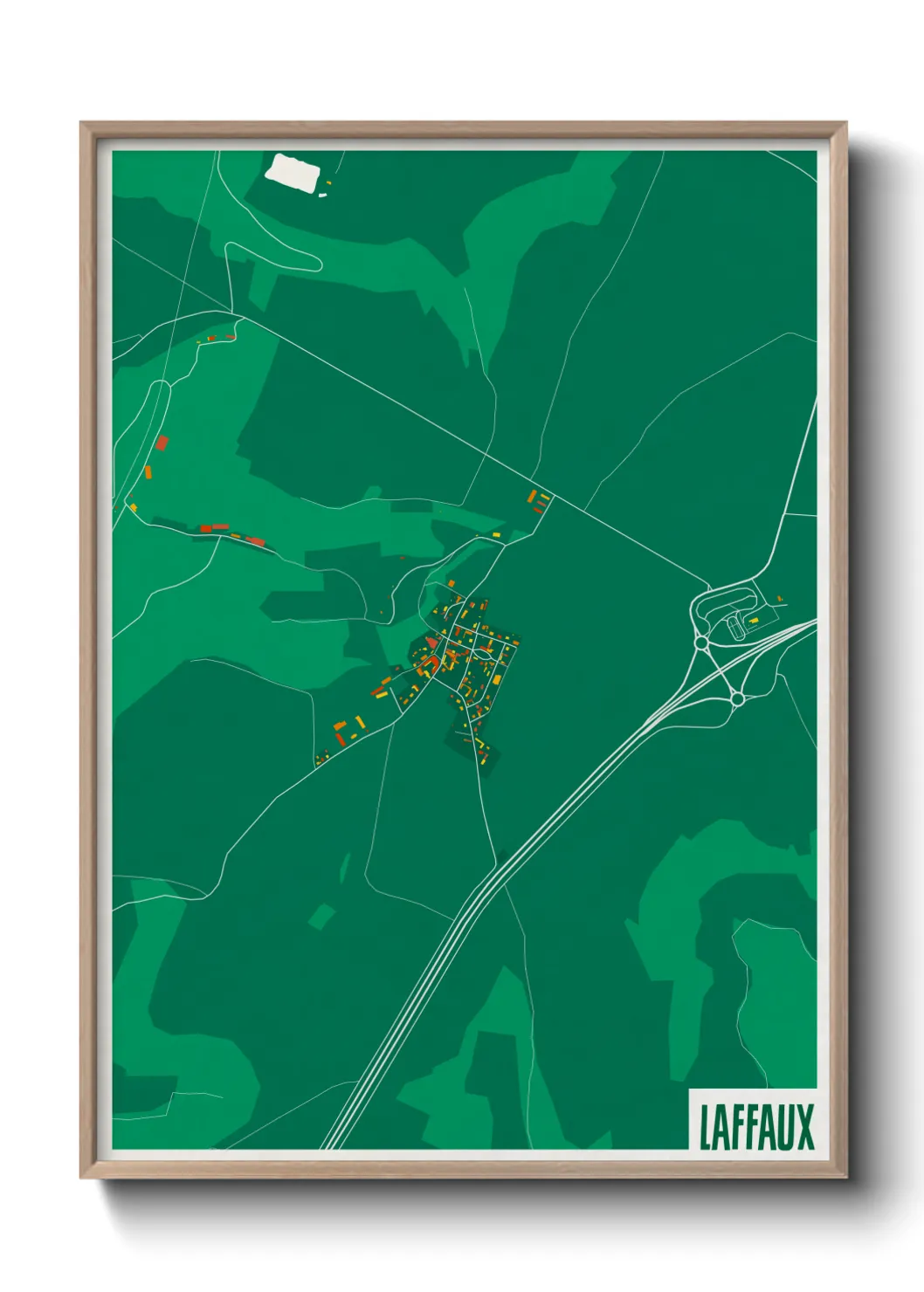 Une affiche de carte sur Laffaux