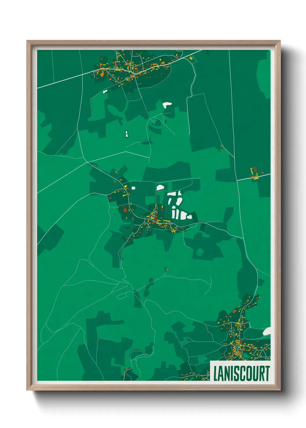 Une affiche de carte sur Laniscourt