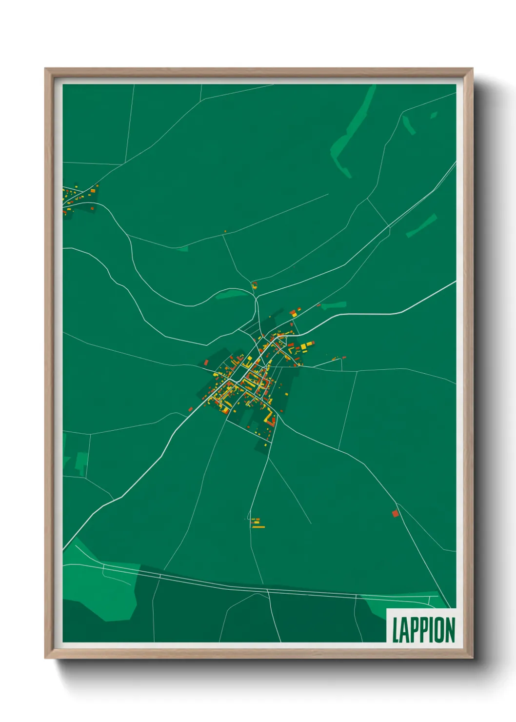 Une affiche de carte sur Lappion