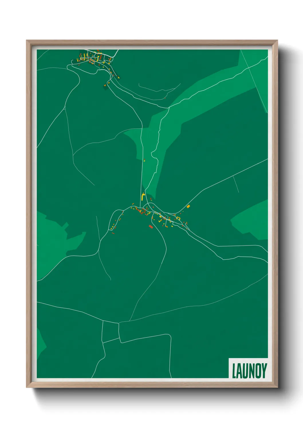 Une affiche de carte sur Launoy