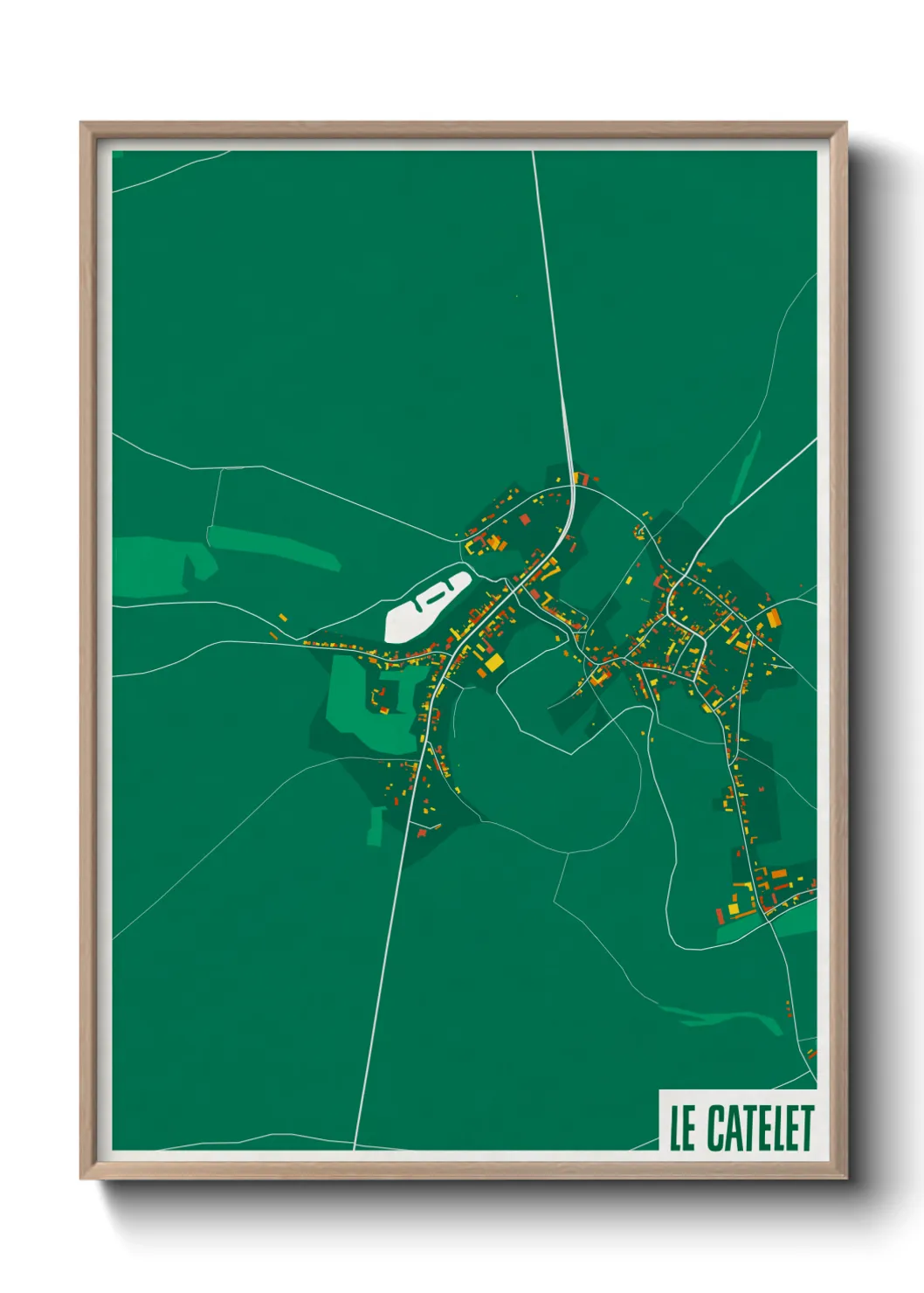 Une affiche de carte sur Le Catelet