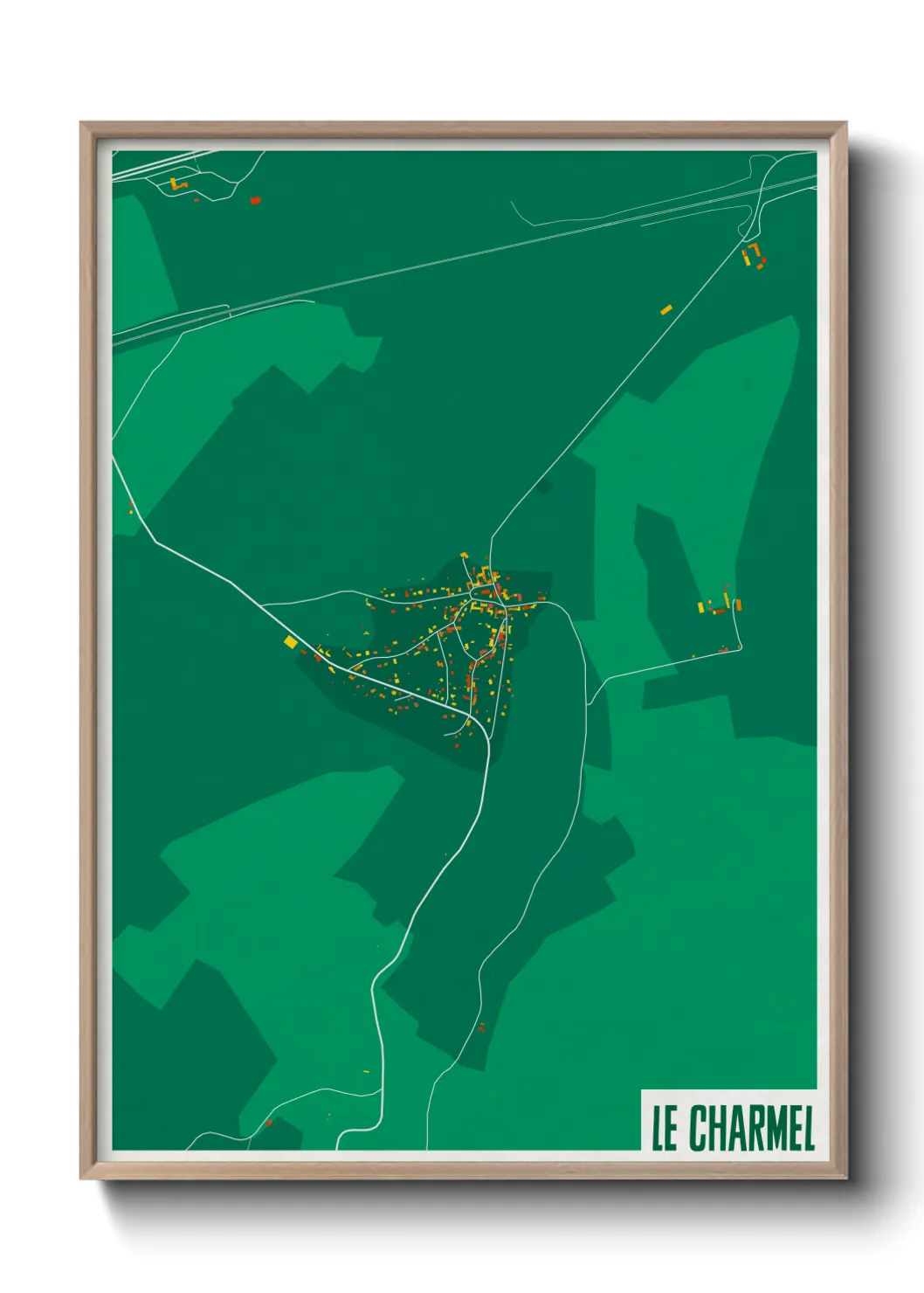 Une affiche de carte sur Le Charmel