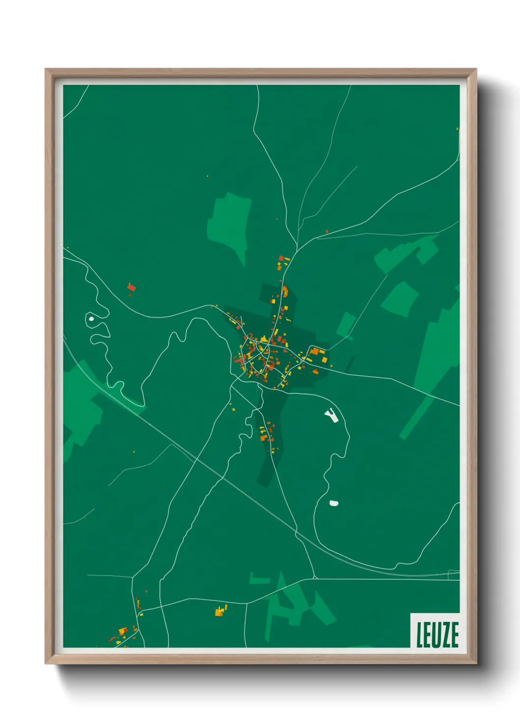 Une affiche de carte sur Leuze
