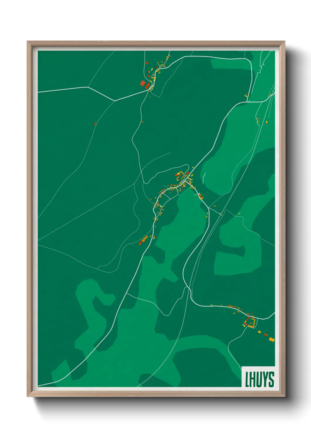 Une affiche de carte sur Lhuys