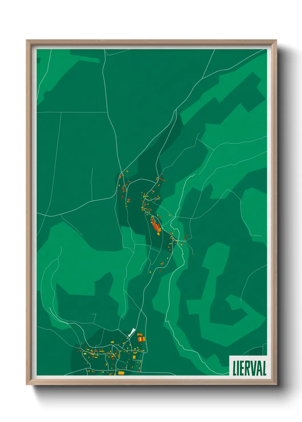 Une affiche de carte sur Lierval