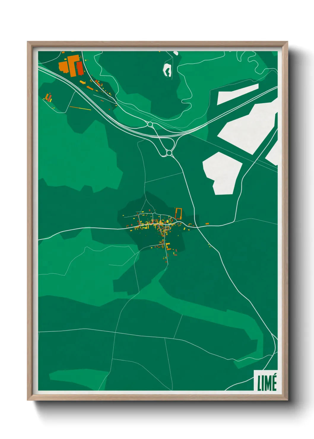 Une affiche de carte sur Limé