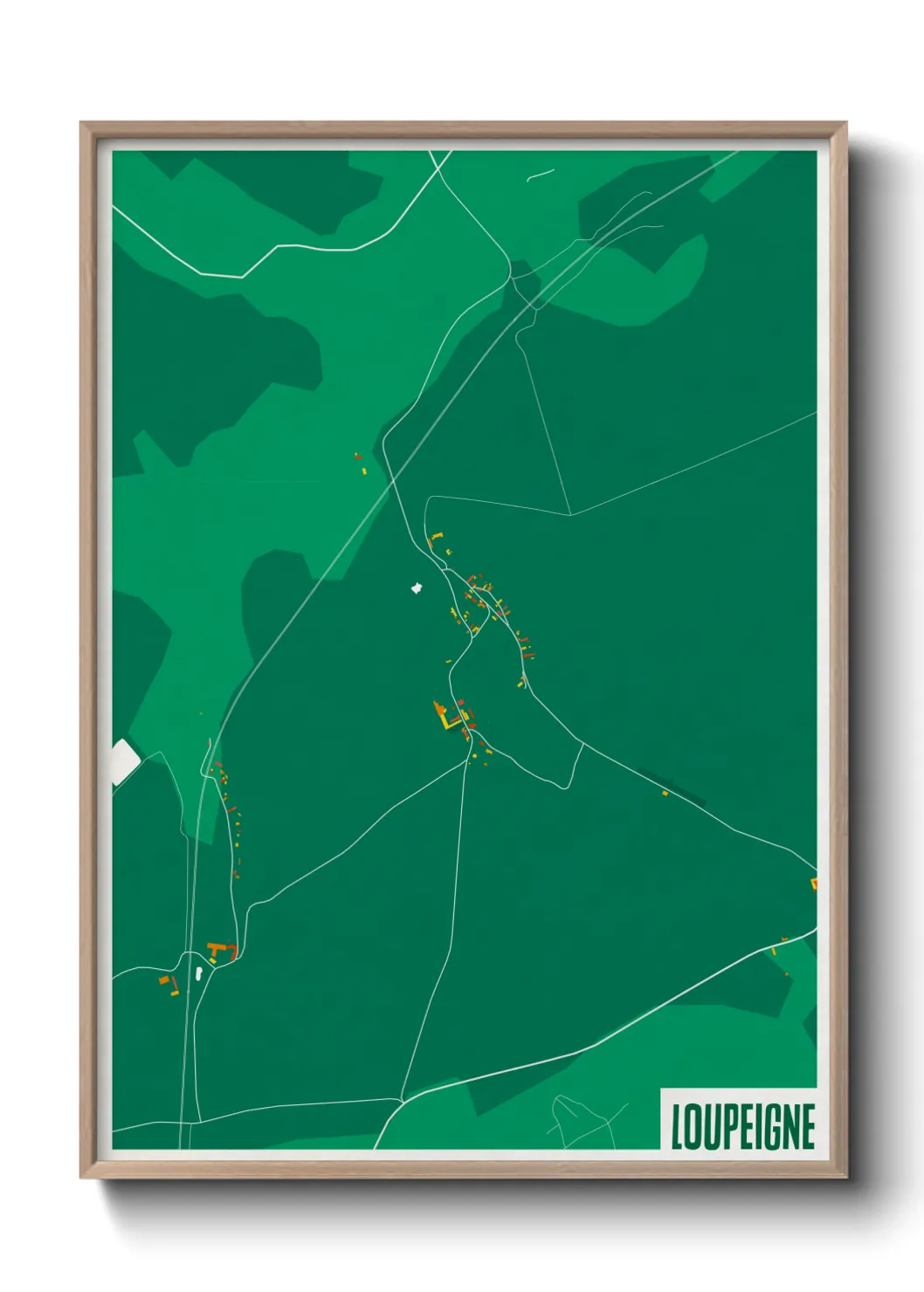 Une affiche de carte sur Loupeigne