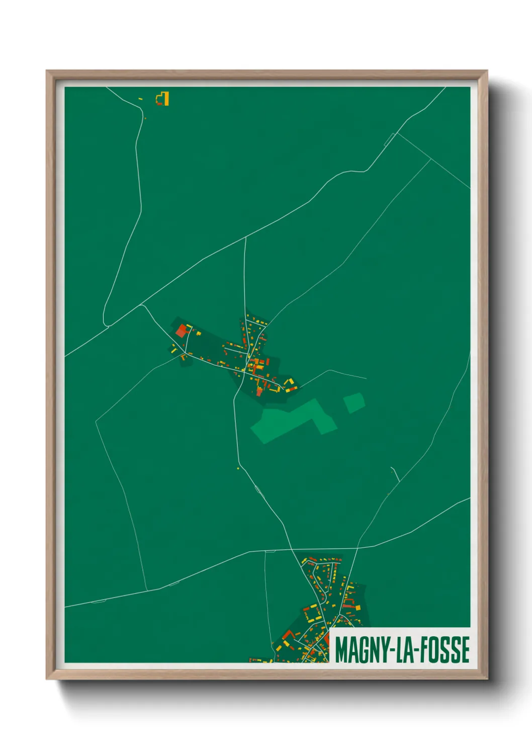 Une affiche de carte sur Magny-la-Fosse