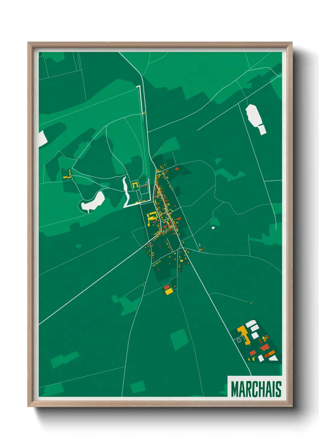 Une affiche de carte sur Marchais