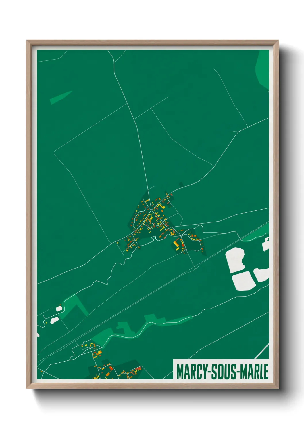 Un poster carteMarcy-sous-Marle