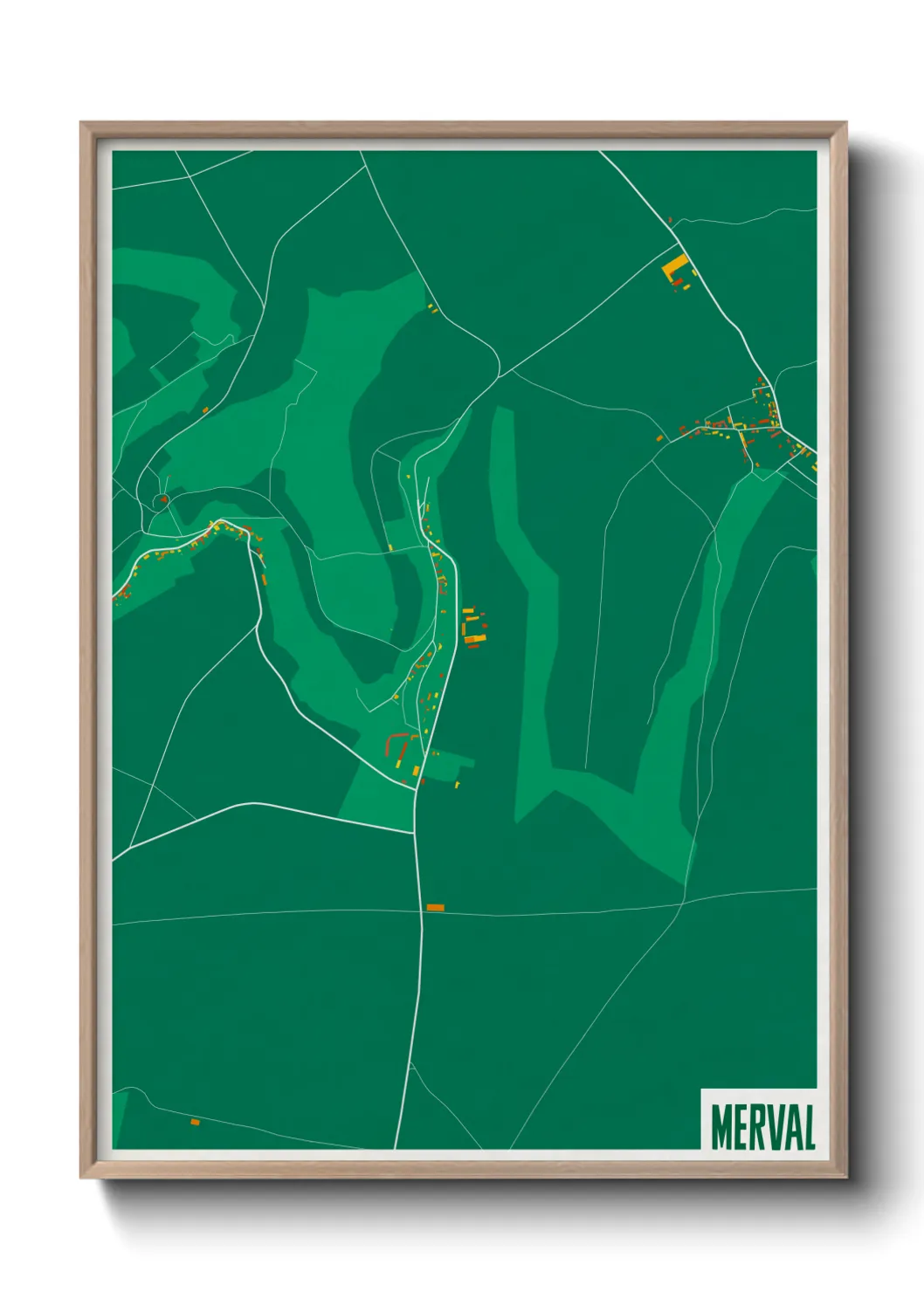 Une affiche de carte sur Merval