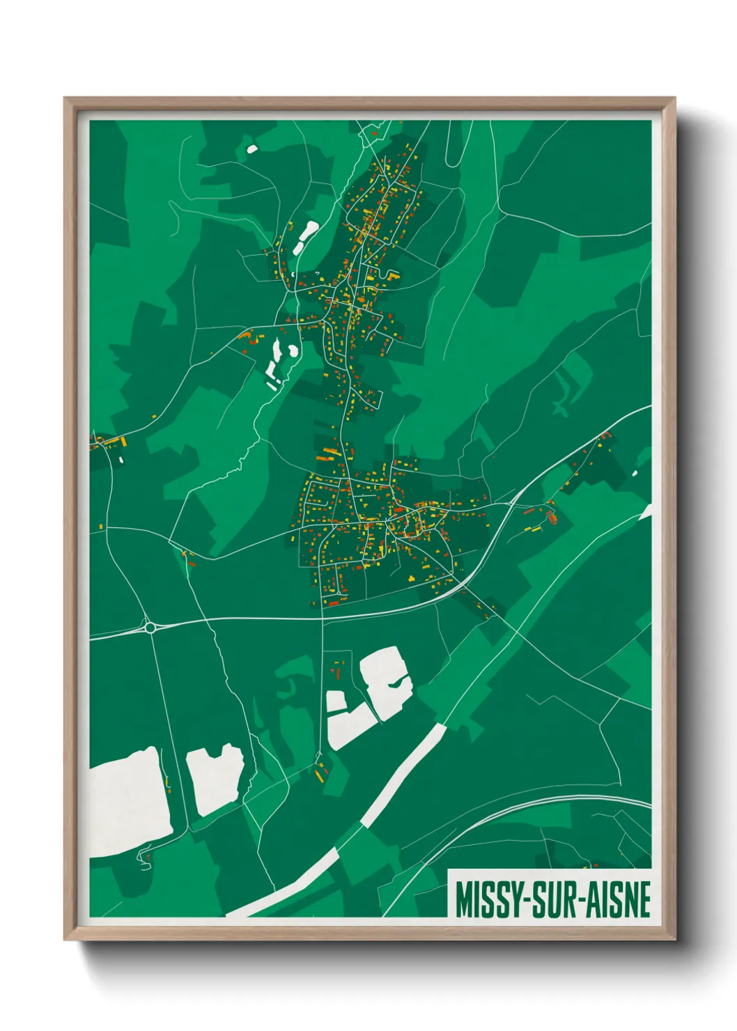 Une affiche de carte sur Missy-sur-Aisne