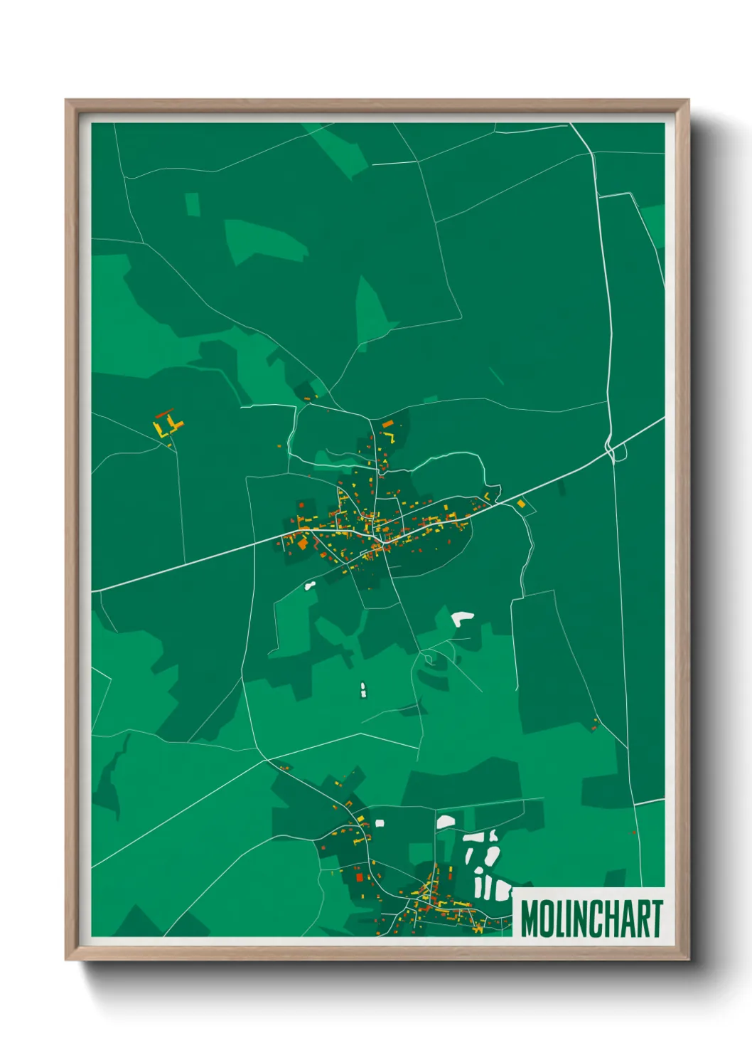 Une affiche de carte sur Molinchart