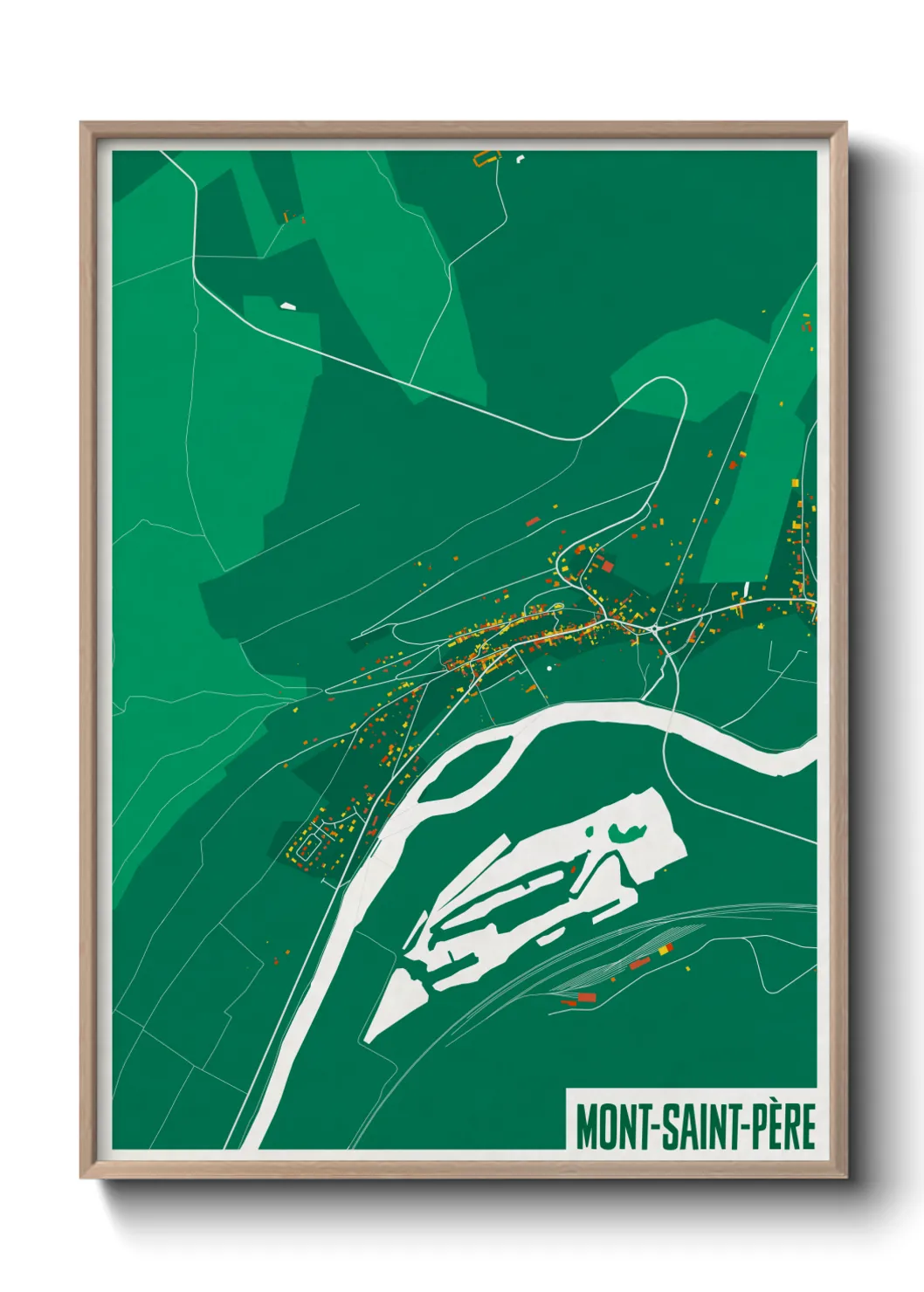 Une affiche de carte sur Mont-Saint-Père