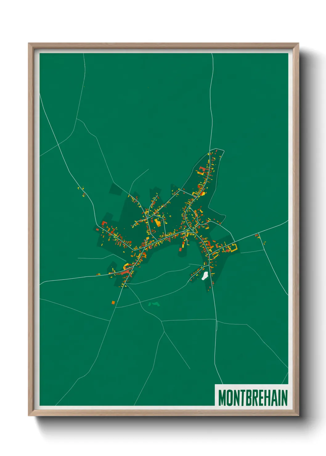 Une affiche de carte sur Montbrehain