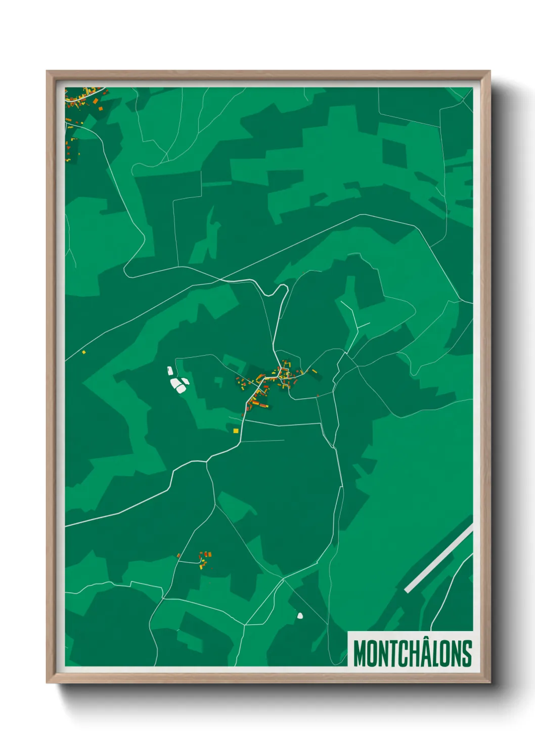 Une affiche de carte sur Montchâlons