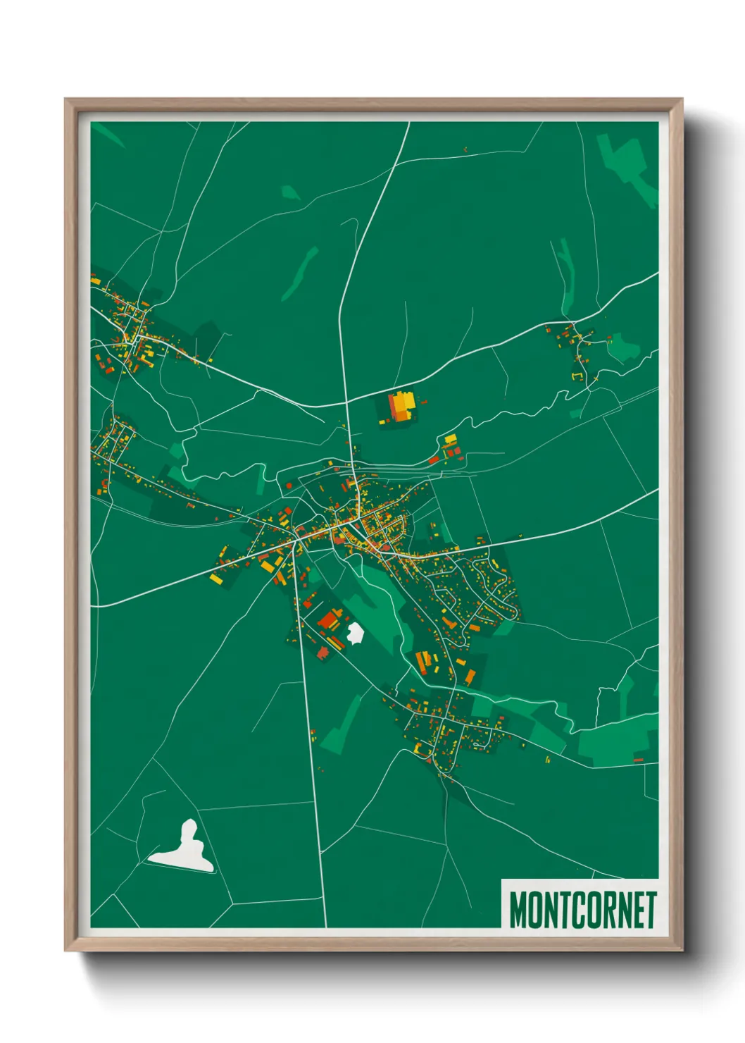 Une affiche de carte sur Montcornet