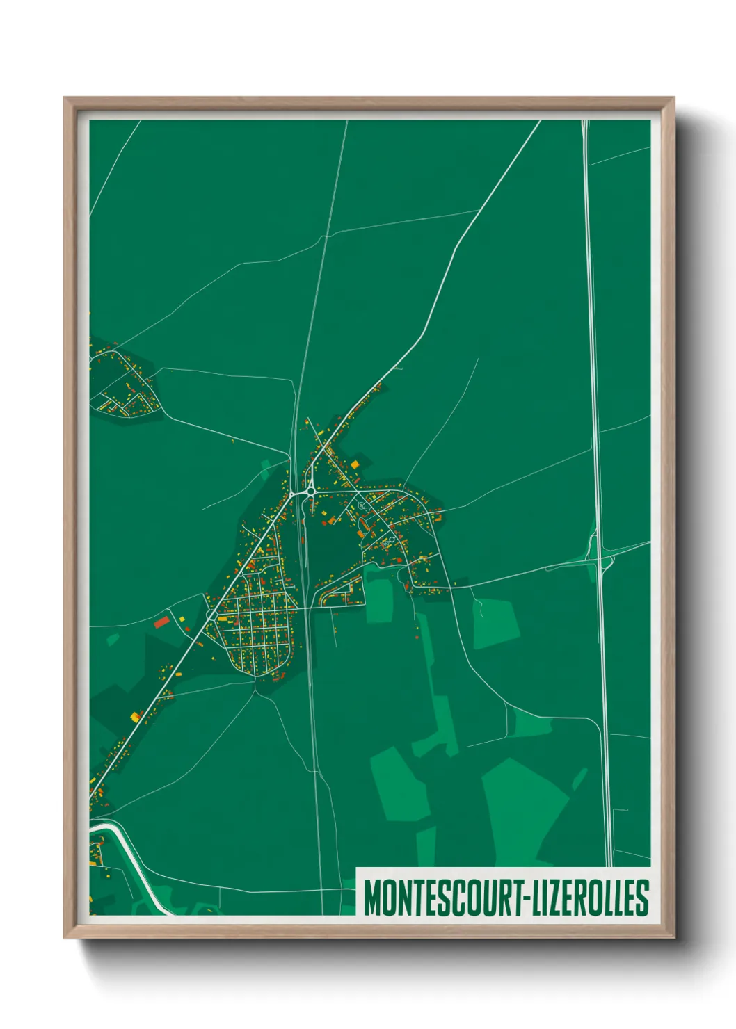 Un poster carteMontescourt-Lizerolles